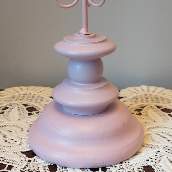 Pink Wood Jewelry Stand - Picture 4 of 7